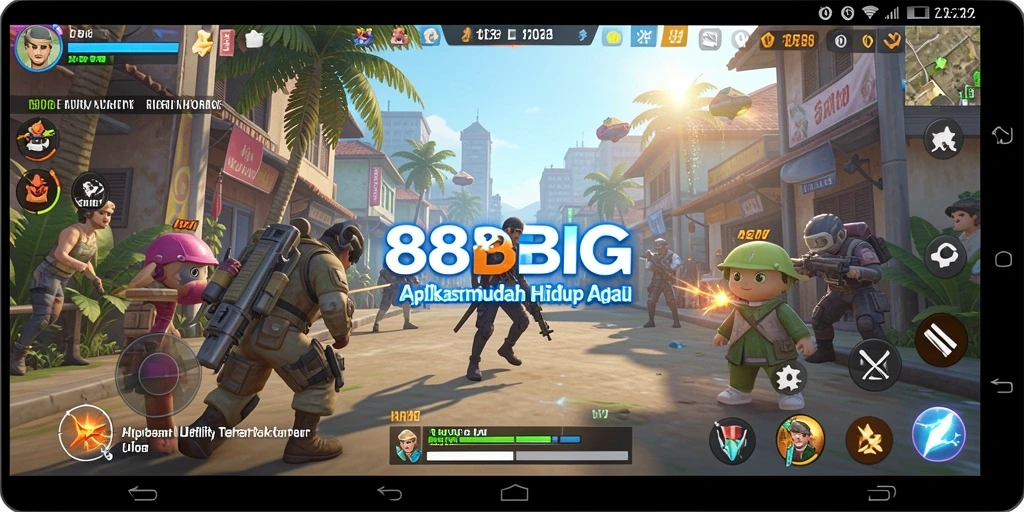 Tampilan aplikasi 88BIG dengan fitur-fitur utility yang lengkap.