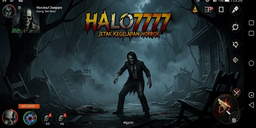 Tampilan menyeramkan gameplay HALO777 dengan karakter yang mencekam.