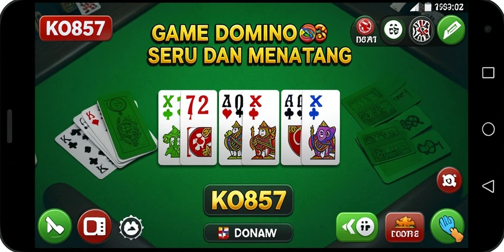 Tampilan gameplay KO857 yang menarik dan interaktif dalam permainan Domino.