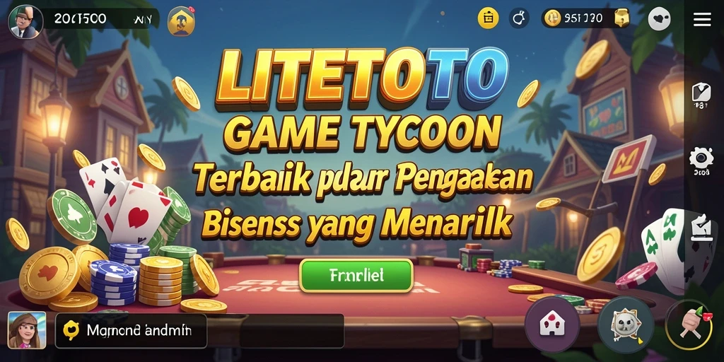 Tampilan screenshot LITETOTO menampilkan momen seru dalam mengelola bisnis Tycoon.