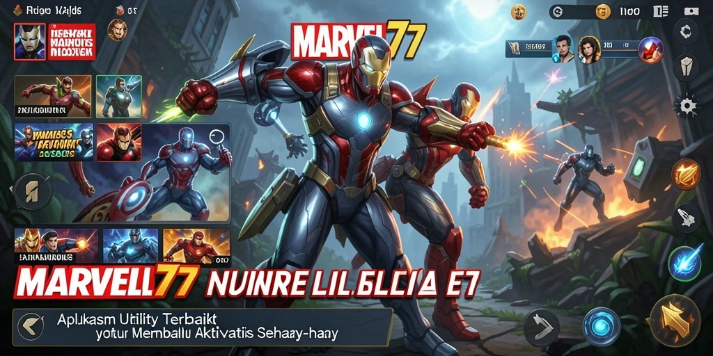 Tampilan antarmuka MARVEL77 yang mudah digunakan untuk aktivitas sehari-hari.