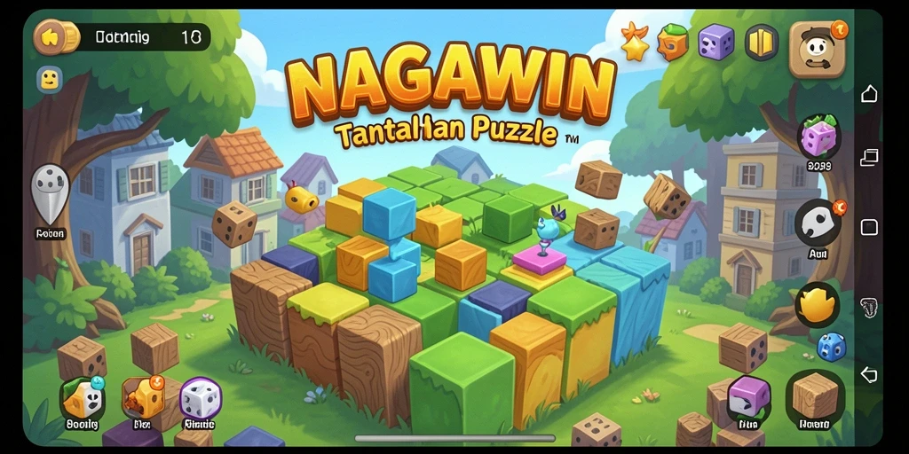 Tampilan permainan NAGAWIN dengan tantangan Puzzle yang menarik.