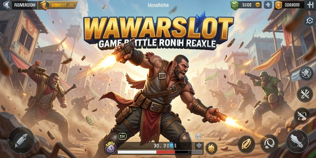 Tangkapan layar gameplay mendebarkan dari WAWARSLOT yang menunjukkan aksi pertempuran.